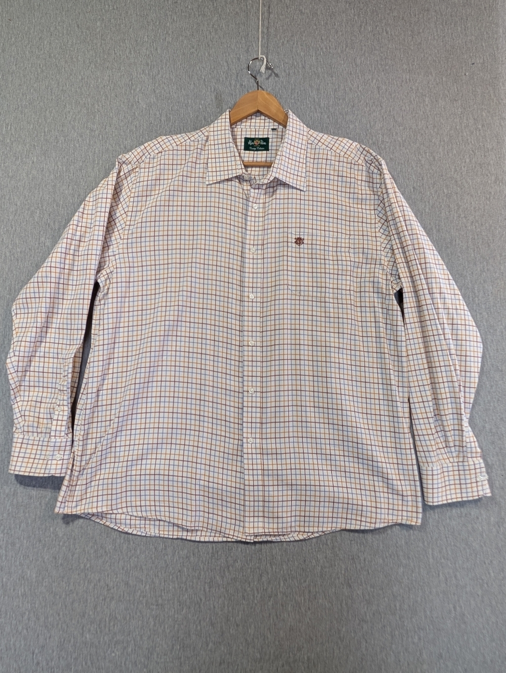 Alan Paine Country Collection Plaid Shirt Men's 3XL Brown White
